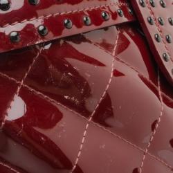 Pre Owned Burberry Quilted Patent Leather Hobo
