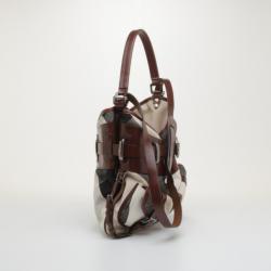 Pre Owned Burberry Mega Check Hobo