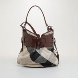 Pre Owned Burberry Mega Check Hobo