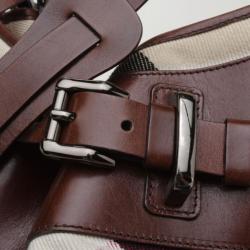 Pre Owned Burberry Mega Check Hobo