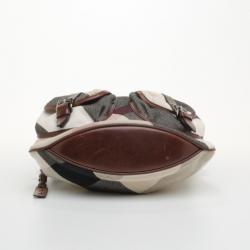 Pre Owned Burberry Mega Check Hobo