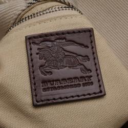 Pre Owned Burberry Mega Check Hobo