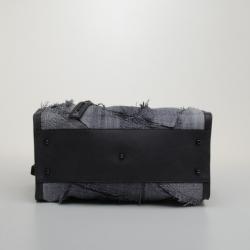 Pre Owned Burberry Raffia Patchwork  Satchel
