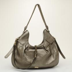 Pre Owned Burberry Nappa Leather Hobo