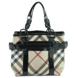 Pre Owned Burberry Canvas Tote 