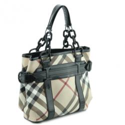 Pre Owned Burberry Canvas Tote 