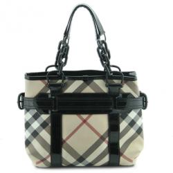 Pre Owned Burberry Canvas Tote 