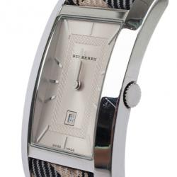Pre Owned Burberry Cream Heritage Womens Wristwatch 24 MM
