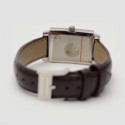 Burberry Cream Black Leather Chronograph Mens Wristwatch 38 MM