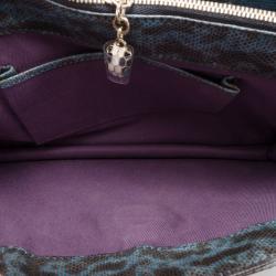 Pre Owned Bvlgari Python Serpenti Flap Bag 