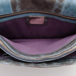 Pre Owned Bvlgari Python Serpenti Flap Bag 
