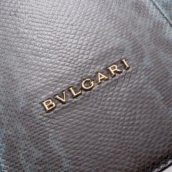 Pre Owned Bvlgari Python Serpenti Flap Bag 