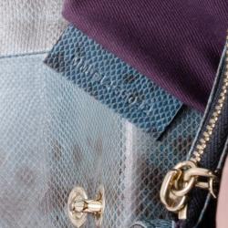 Pre Owned Bvlgari Python Serpenti Flap Bag 