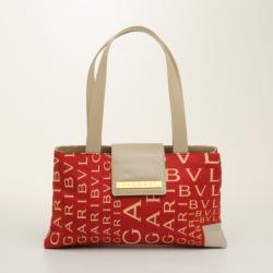 Bvlgari Logo Mania Shoulder Bag in Red