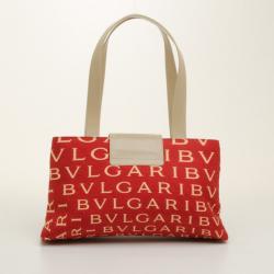 Bvlgari Logo Mania Shoulder Bag in Red