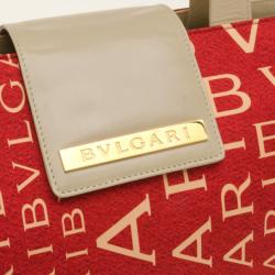 Bvlgari Logo Mania Shoulder Bag in Red