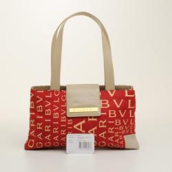 Bvlgari Logo Mania Shoulder Bag in Red