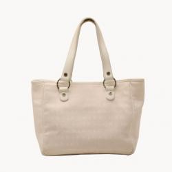 Pre Owned Bvlgari Pink and White Monogram Canvas Tote