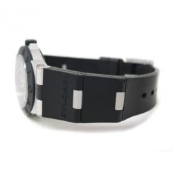 Pre Owned Bvlgari Aluminium Diamond 18P Rubber Mens Wristwatch