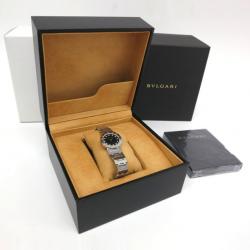 Bvlgari 12P Wristwatch SS Black/Silver Ladies