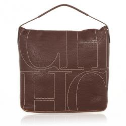 Pre Owned Carolina Herrera Brown Leather Hobo