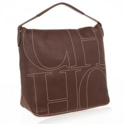 Pre Owned Carolina Herrera Brown Leather Hobo