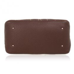 Pre Owned Carolina Herrera Brown Leather Hobo