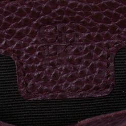Pre Owned Carolina Herrera Burgundy Leather Continental Flap Wallet