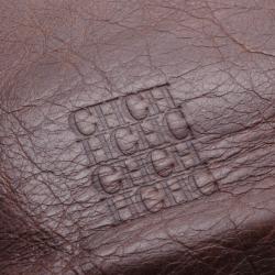 Pre Owned Carolina Herrera Brown Leather Small Hobo