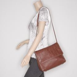 Carolina Herrera Brown Monogram Messenger 