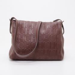 Carolina Herrera Brown Monogram Messenger 