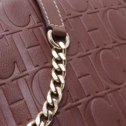 Carolina Herrera Brown Monogram Messenger 
