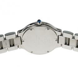 مملوكة مسبقًا Cartier Silver Stainless Steel 21 Must de Cartier Women’s Wristwatch 27.5MM