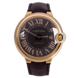 Pre Owned Cartier 18 K Rose Gold SS Ballon Bleu De Cartier Mens Watch 42 MM