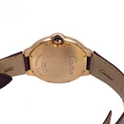 Pre Owned Cartier 18 K Rose Gold SS Ballon Bleu De Cartier Mens Watch 42 MM