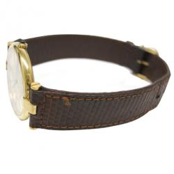 مملوكة مسبقًا Cartier Gold Plated Silver Vermeil Womens Wristwatch 30 MM