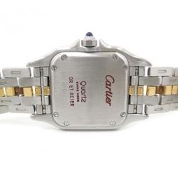 Pre Owned Cartier Panthere SS Ivory Gold 18K Ladies Wristwatch 