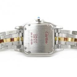 Pre Owned Cartier Panthere SS Ivory Gold 18K Ladies Wristwatch 