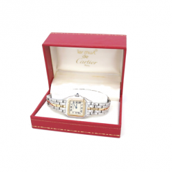 Pre Owned Cartier Panthere SS Ivory Gold 18K Ladies Wristwatch 