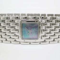 Pre Owned Cartier Panthere Ruban Wristwatch SS Shell Silver