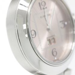 مملوكة مسبقًا Cartier Creme Stainless Steel Pasha C Big Date Unisex Wristwatch 35MM