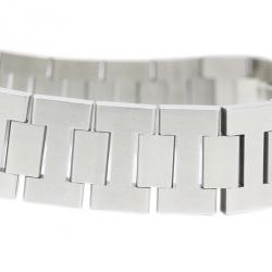 مملوكة مسبقًا Cartier Creme Stainless Steel Pasha C Big Date Unisex Wristwatch 35MM