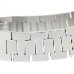 مملوكة مسبقًا Cartier Creme Stainless Steel Pasha C Big Date Unisex Wristwatch 35MM