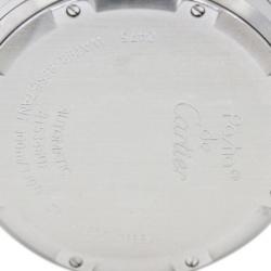 مملوكة مسبقًا Cartier Creme Stainless Steel Pasha C Big Date Unisex Wristwatch 35MM