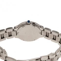مملوكة مسبقًا Cartier Silver Stainless Steel 21 Must de Cartier Women's Wristwatch 30MM