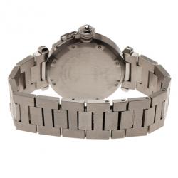 مملوكة مسبقًا Cartier White Stainless Steel Pasha Women's Wristwatch 35MM