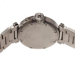 مملوكة مسبقًا Cartier White Stainless Steel Pasha Women's Wristwatch 35MM