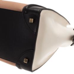 مملوكة مسبقًا Celine Tricolor Mini Luggage Smooth Leather Tote Bag