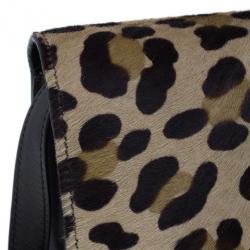 Pre Owned Celine Leopard Print Leather Medium Classic Box Bag