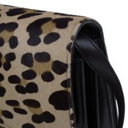 Pre Owned Celine Leopard Print Leather Medium Classic Box Bag